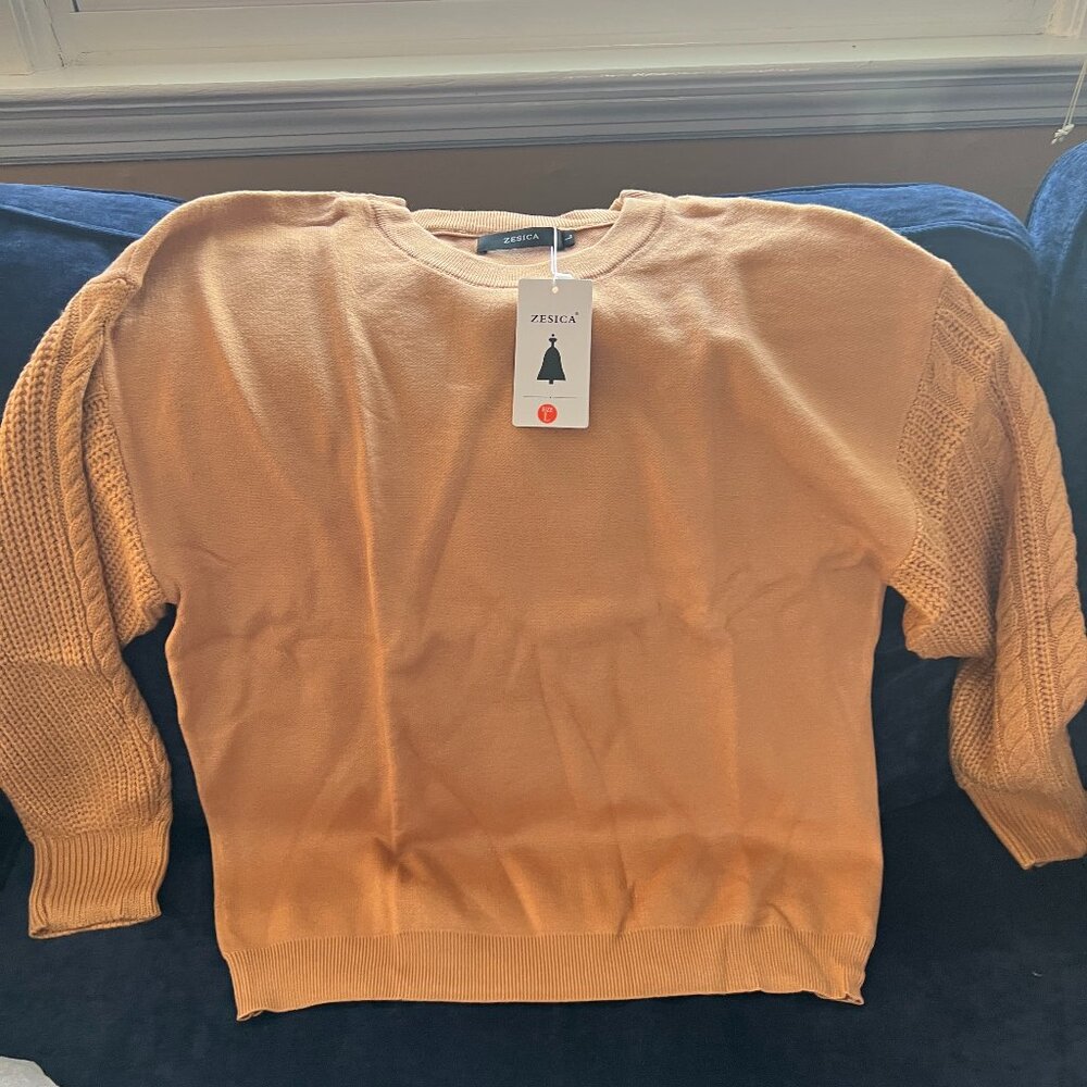 Tan Cable Knit Sweater